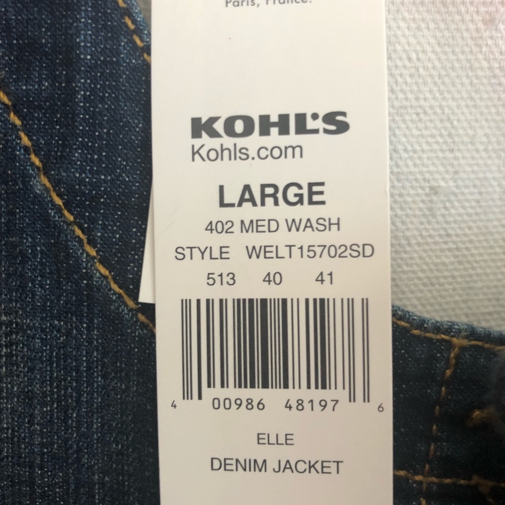 Jean jacket size large. - Picture 5 of 5